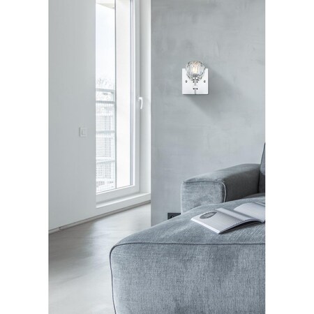 Elegant Lighting Elegant Lighting  10 in. Graham Wall Sconce, Chrome & Clear 3509W6C